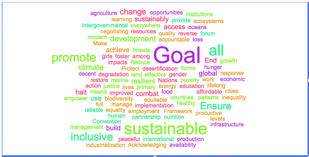 UN Sustainable Development Goals - Word Map (2015)