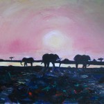 Okavango Sunset - Acrylic, 2012